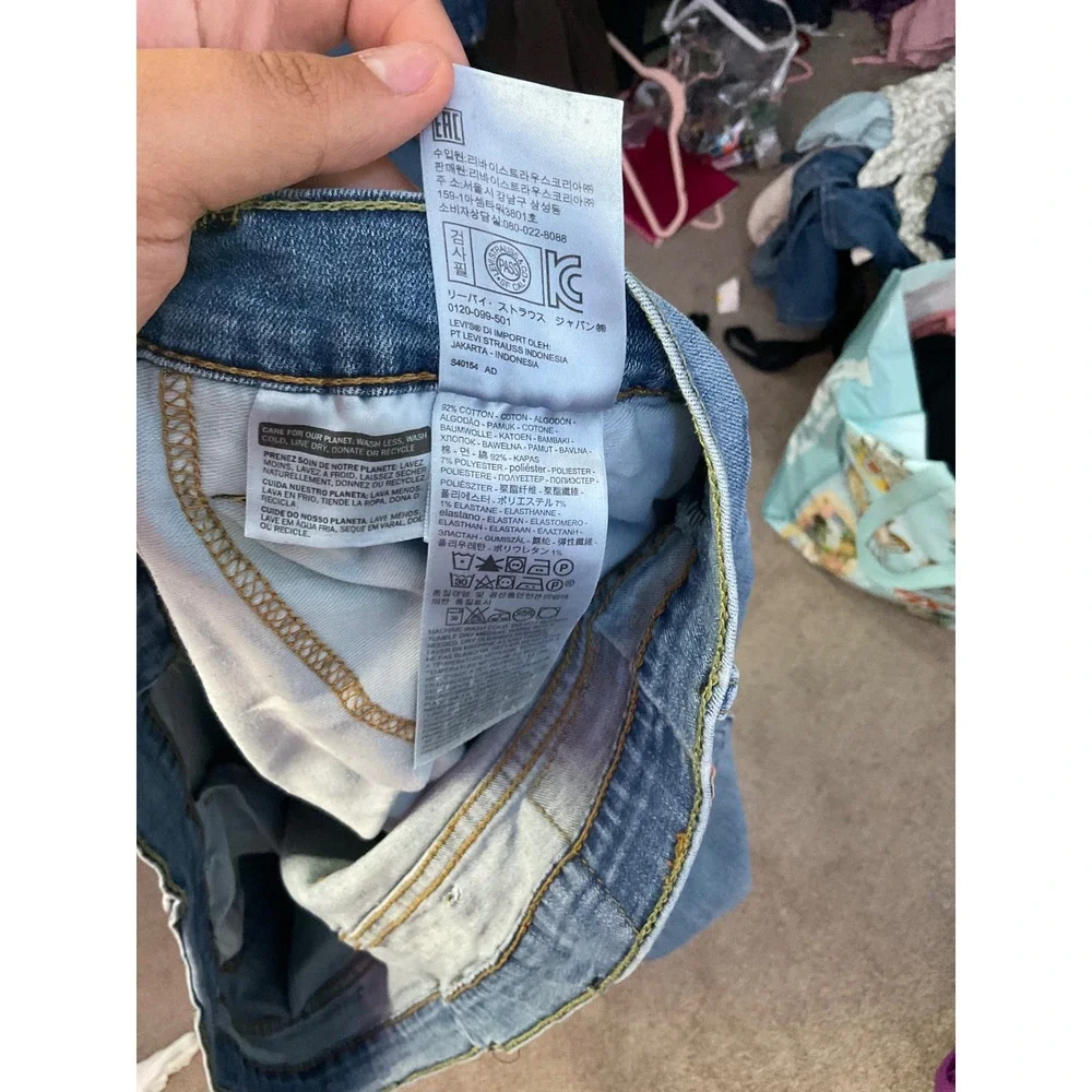 Levis 541 Athletic Taper Jeans Mens Light Wash Blue Denim Pants 52x30